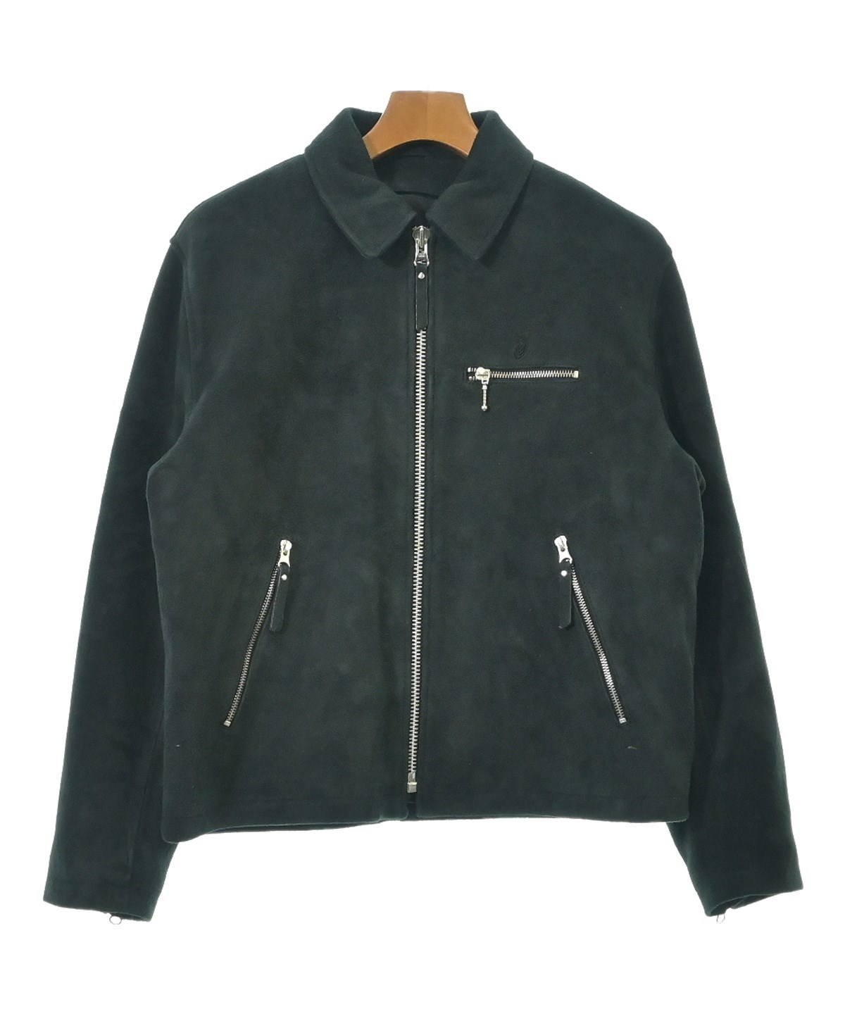 Stussy × Schott USA製 メルトンウール ライダース 36 S STUSSY（ステューシー）ライダース 黒 サイズ:S メンズ/2200605607026