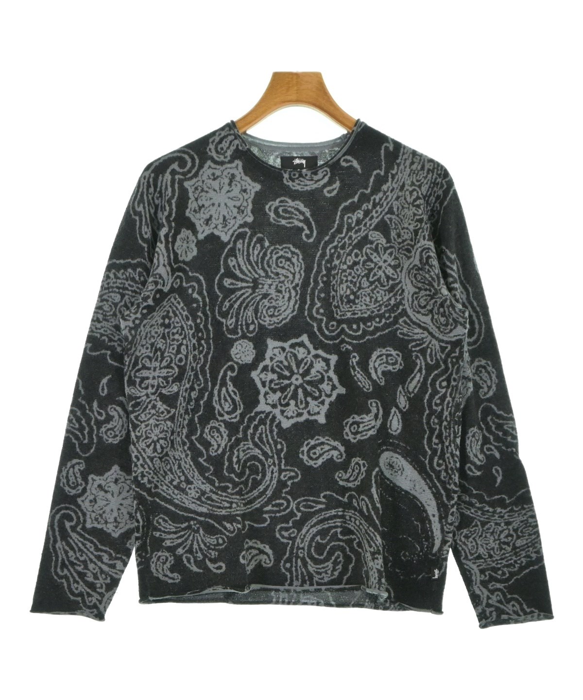 ム*メ様 STUSSY グラフィックニットセーター ダークグレー M STUSSY グラフィックニットセーター ダークグレー M