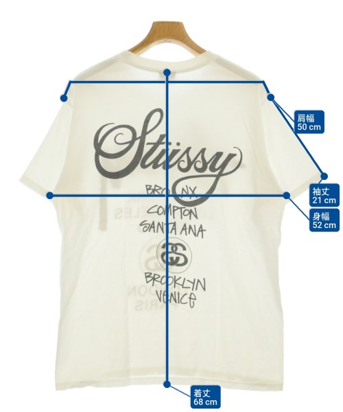 STUSSY（ステューシー）Tシャツ・カットソー 白 サイズ:M メンズ/2200674273030