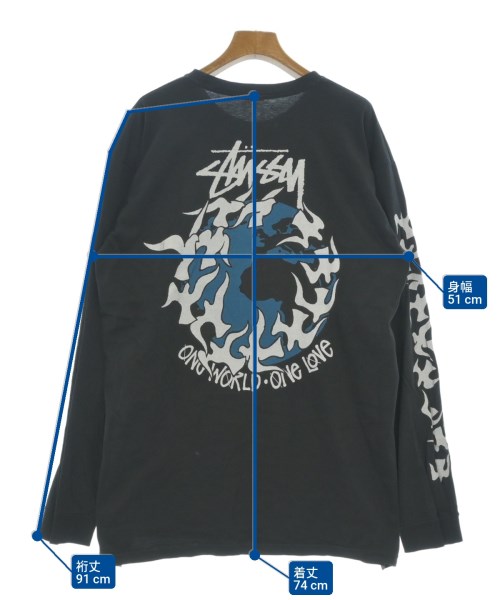 STUSSY（ステューシー）Tシャツ・カットソー 黒 サイズ:L メンズ/2200665127038