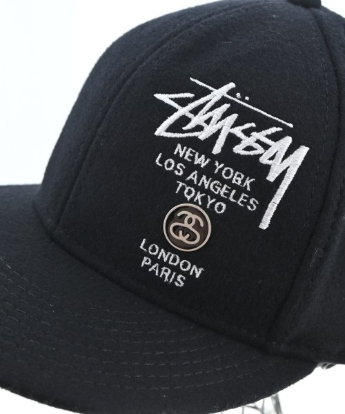 STUSSY（ステューシー）キャップ 黒 サイズ:58.7cm メンズ/2200676868050