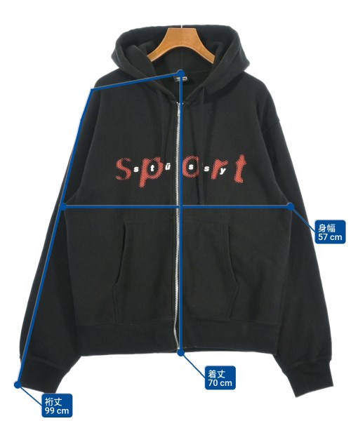 STUSSY（ステューシー）パーカー 黒 サイズ:L メンズ/2200680164063
