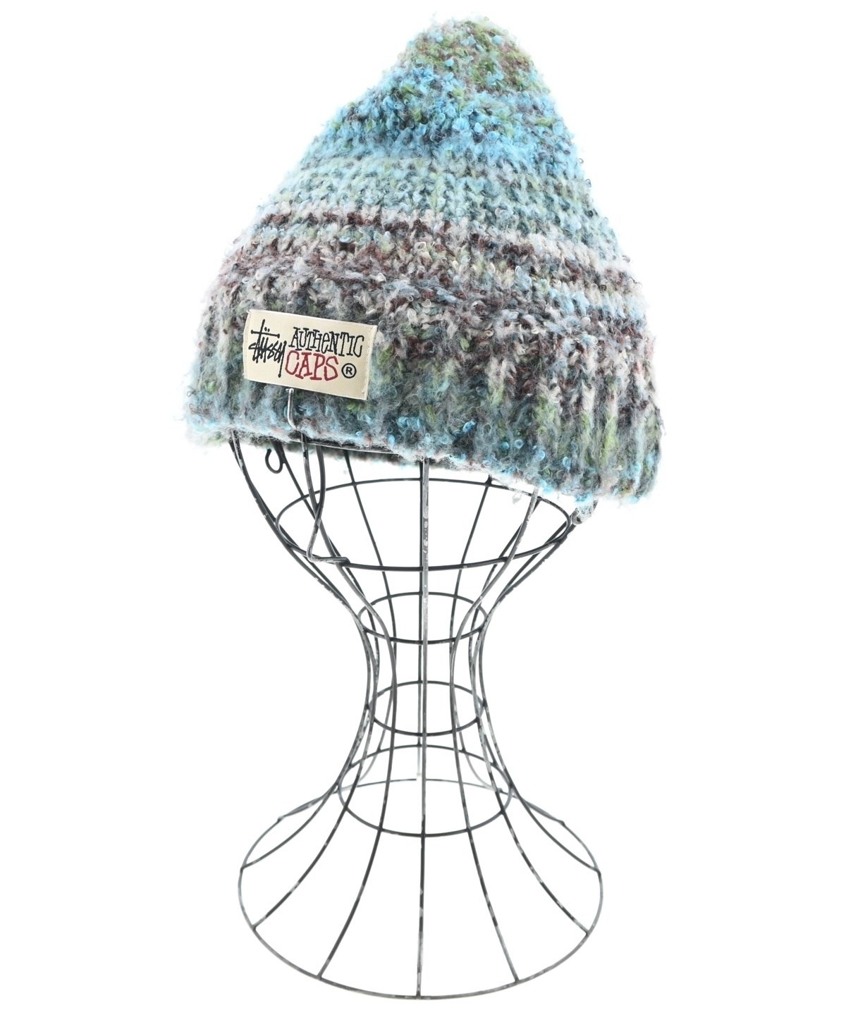 STUSSY（ステューシー）ニットキャップ・ビーニー 青 サイズ:57cm