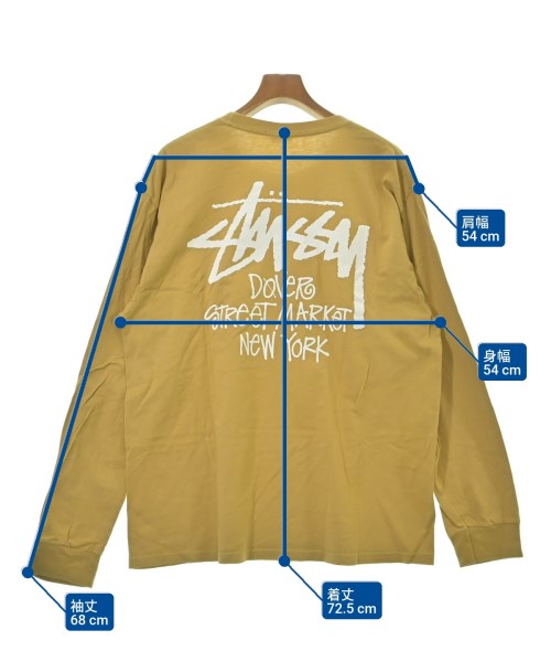 STUSSY（ステューシー）Tシャツ・カットソー 黄 サイズ:L メンズ/2200681908161