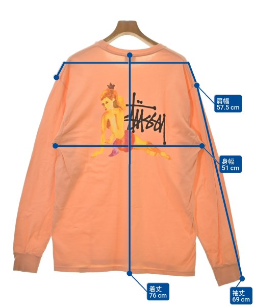 STUSSY（ステューシー）Tシャツ・カットソー オレンジ サイズ:L メンズ/2200681908178
