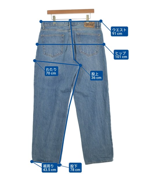 STUSSY（ステューシー）デニムパンツ 青 サイズ:34(XL位) メンズ/2200694287048
