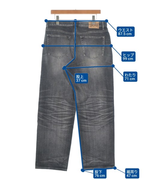 STUSSY（ステューシー）デニムパンツ 黒 サイズ:32(L位) メンズ/2200696720048