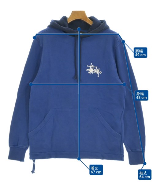 STUSSY（ステューシー）パーカー 青 サイズ:S メンズ/2200692738092