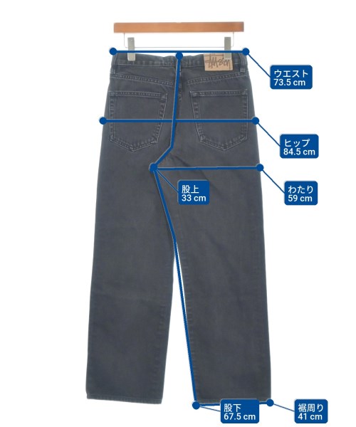 STUSSY（ステューシー）デニムパンツ 黒 サイズ:28(S位) メンズ/2200697190024