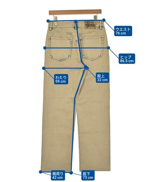 STUSSY（ステューシー）デニムパンツ ベージュ サイズ:28(S位) メンズ/2200694589050