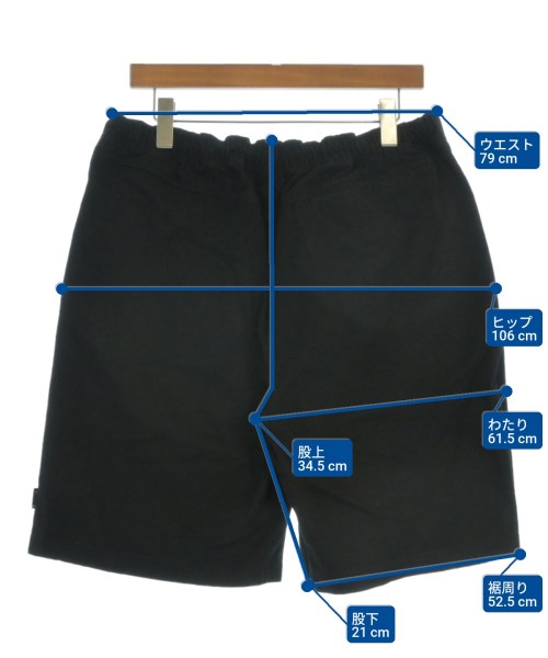 STUSSY（ステューシー）ショートパンツ 黒 サイズ:L メンズ/2200654336243