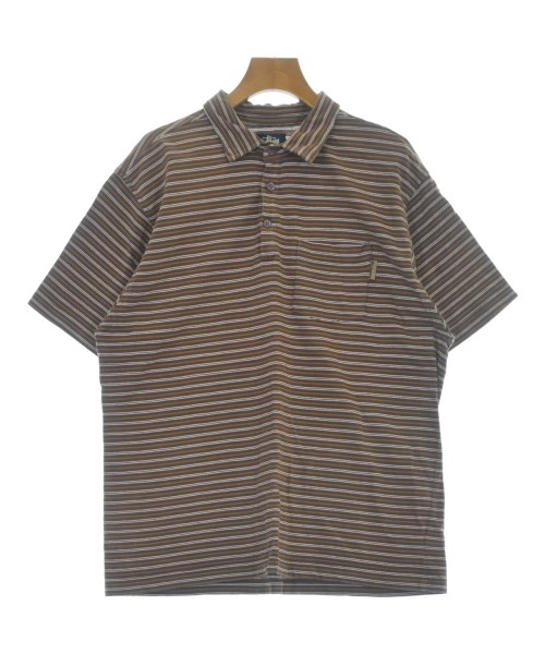 STUSSY(ステューシー)ポロシャツ 茶 サイズ:L/2200652573077
