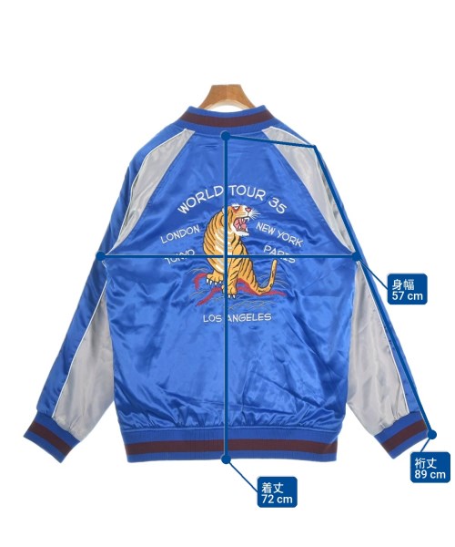 STUSSY（ステューシー）スタジャン 青 サイズ:L メンズ/2200658995019