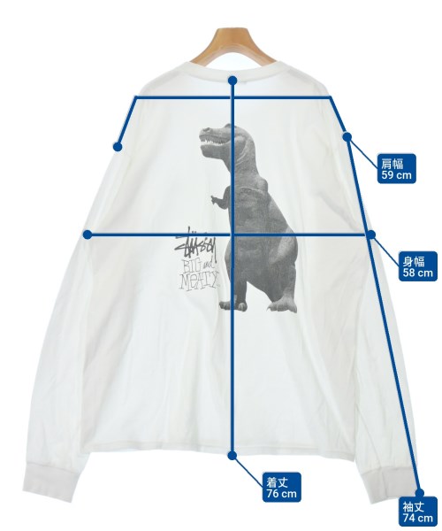 STUSSY（ステューシー）Tシャツ・カットソー 白 サイズ:XL メンズ/2200661446119