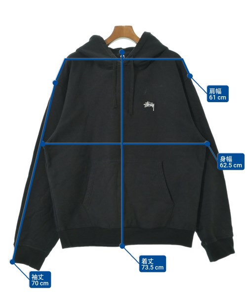 STUSSY（ステューシー）パーカー 黒 サイズ:XL メンズ/2200657002046