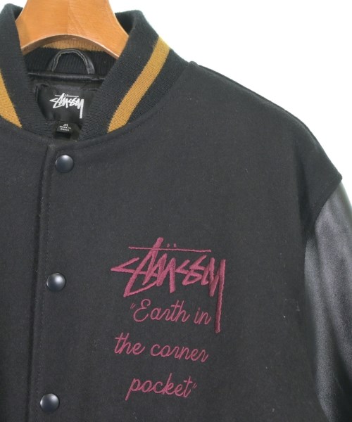 STUSSY（ステューシー）スタジャン 黒 サイズ:M メンズ/2200662414018