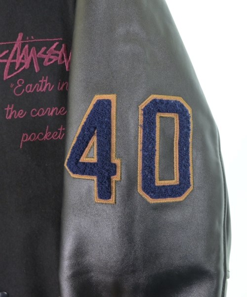 STUSSY（ステューシー）スタジャン 黒 サイズ:M メンズ/2200662414018