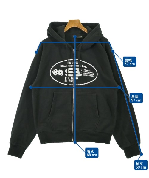 STUSSY（ステューシー）パーカー 黒 サイズ:L メンズ/2200716434016