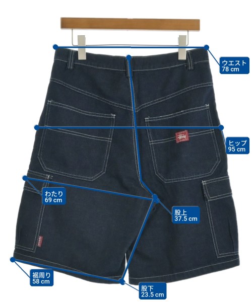 STUSSY（ステューシー）ショートパンツ 紺 サイズ:31(M位) メンズ/2200717474097