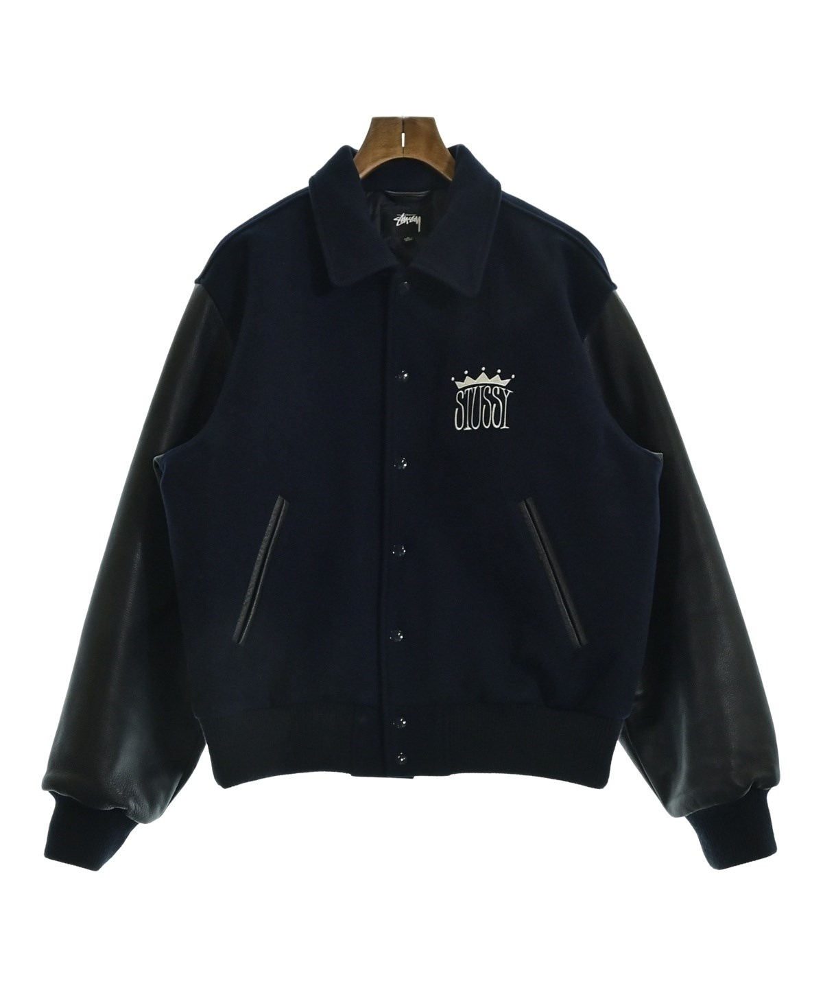 STUSSY（ステューシー）スタジャン 紺 サイズ:L メンズ/2200717788019