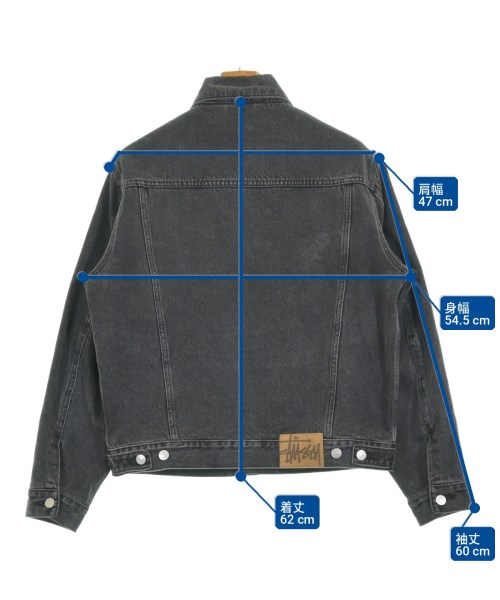 STUSSY（ステューシー）デニムジャケット 黒 サイズ:S メンズ/2200719393013