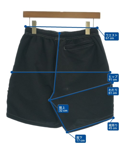 STUSSY（ステューシー）ショートパンツ 黒 サイズ:S メンズ/2200719393075