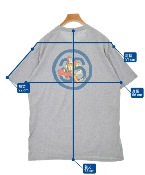STUSSY（ステューシー）Tシャツ・カットソー グレー サイズ:L メンズ/2200645677232