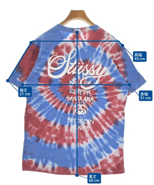 STUSSY（ステューシー）Tシャツ・カットソー 青 サイズ:M メンズ/2200630627426