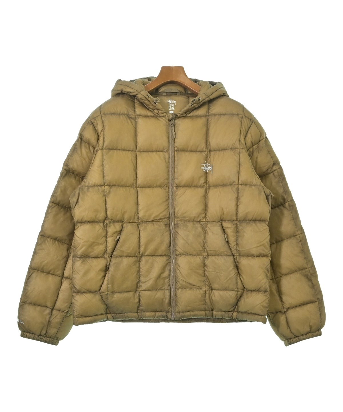 STUSSY（ステューシー）ダウンジャケット/ダウンベスト 茶 サイズ:L