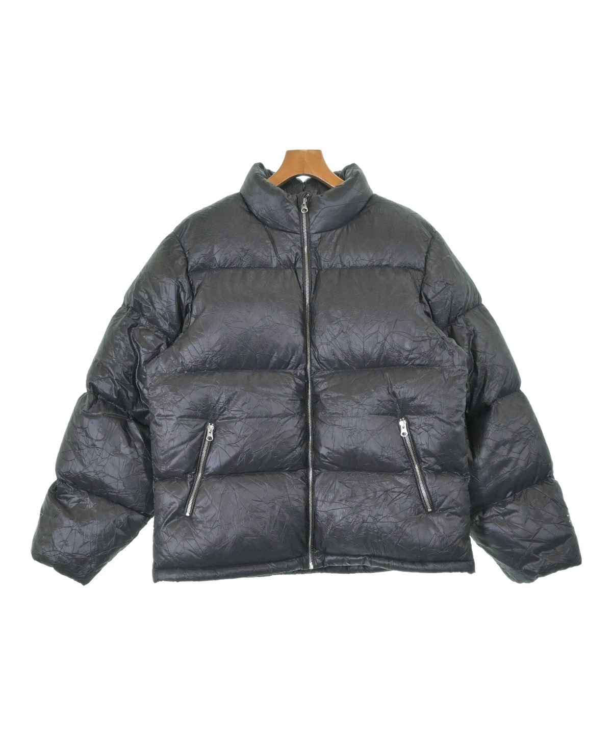 Old Stussy ダウンベスト ブラック イエロー マルチポケット STUSSYの