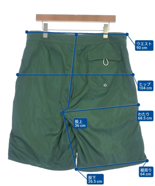STUSSY（ステューシー）ショートパンツ 緑 サイズ:34(XL位) メンズ/2200649592067