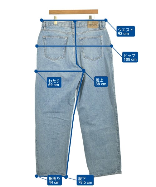 STUSSY（ステューシー）デニムパンツ 青 サイズ:34(XL位) メンズ/2200703541123