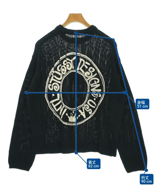 STUSSY（ステューシー）ニット・セーター 黒 サイズ:S メンズ/2200705869041