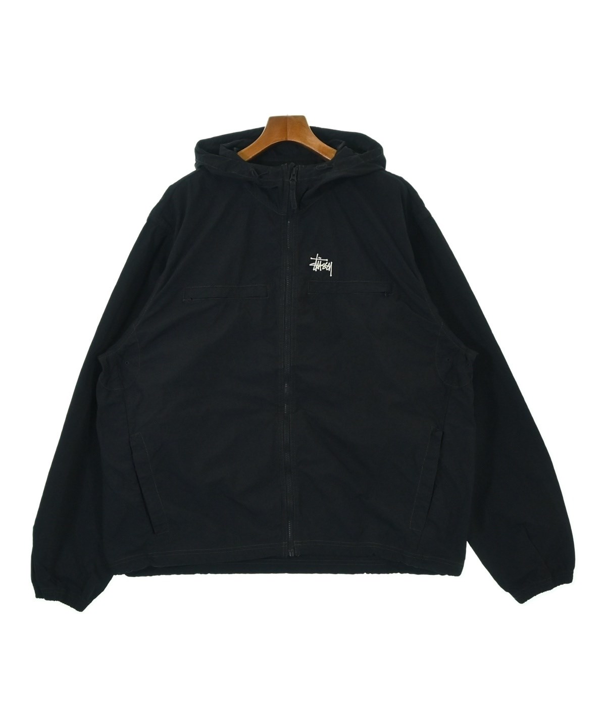 STUSSY ブラック マウンテンパーカー S STUSSY（ステューシー）マウンテンパーカー 紺 サイズ:L メンズ