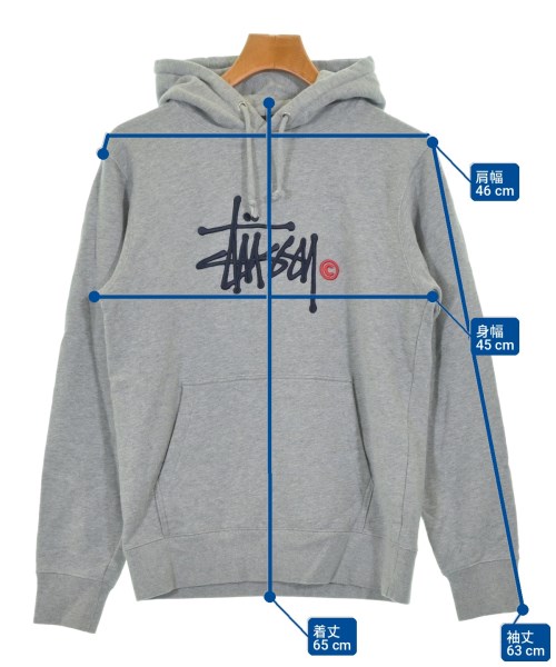 STUSSY（ステューシー）パーカー グレー サイズ:S メンズ/2200702577253