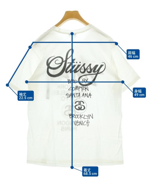 STUSSY（ステューシー）Tシャツ・カットソー 白 サイズ:M メンズ/2200707959030