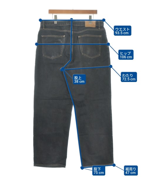 STUSSY（ステューシー）デニムパンツ 黒 サイズ:33(L位) メンズ/2200710346018