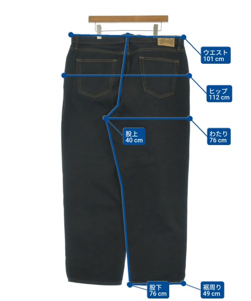 STUSSY（ステューシー）デニムパンツ 黒 サイズ:38(XXL位) メンズ/2200664195014