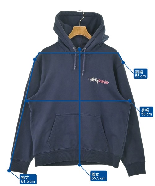STUSSY（ステューシー）パーカー 紺 サイズ:M メンズ/2200664415013