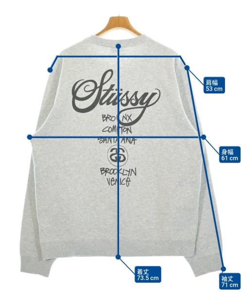 STUSSY（ステューシー）スウェット グレー サイズ:XL メンズ/2200665445026