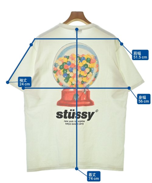 STUSSY（ステューシー）Tシャツ・カットソー 白 サイズ:L メンズ/2200667391017