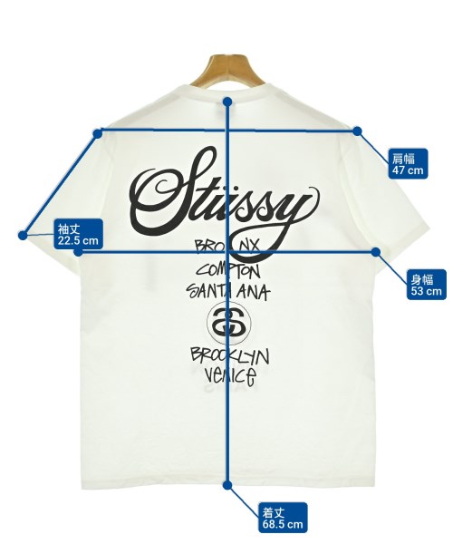 STUSSY（ステューシー）Tシャツ・カットソー 白 サイズ:M メンズ/2200667703056