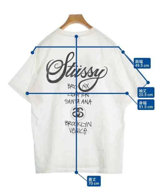 STUSSY（ステューシー）Tシャツ・カットソー 白 サイズ:L メンズ/2200669384017