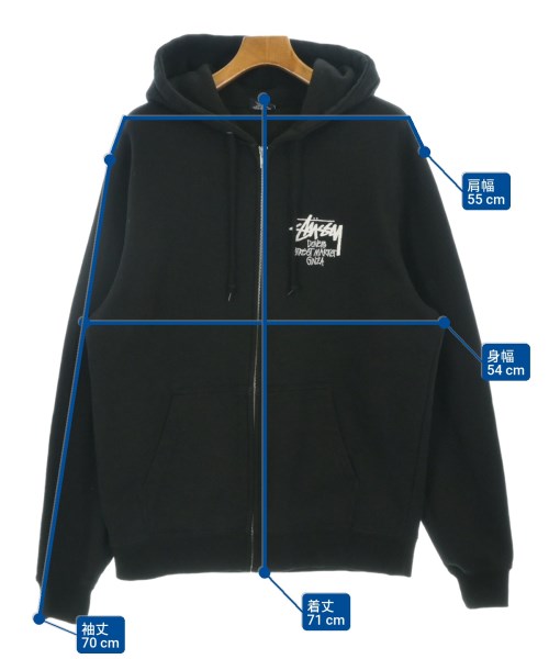 STUSSY（ステューシー）パーカー 黒 サイズ:L メンズ/2200671105099