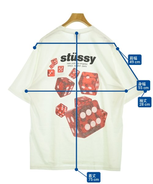 STUSSY（ステューシー）Tシャツ・カットソー 白 サイズ:L メンズ/2200731494354