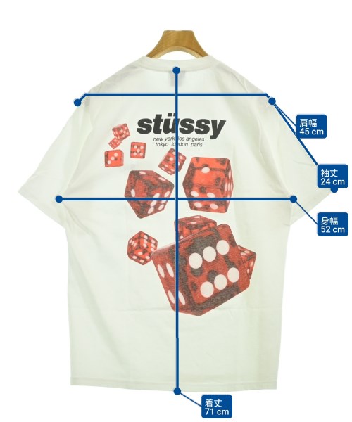 STUSSY（ステューシー）Tシャツ・カットソー 白 サイズ:M メンズ/2200731494361