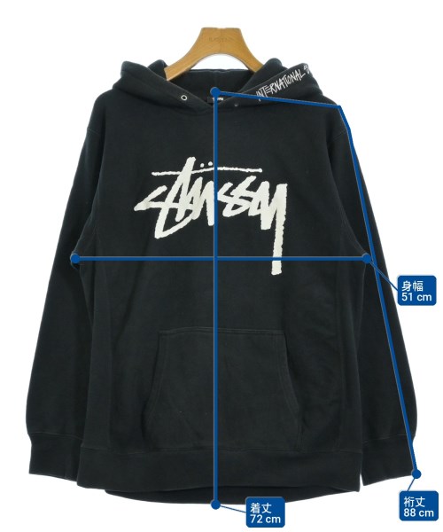 STUSSY（ステューシー）パーカー 黒 サイズ:L メンズ/2200721645049