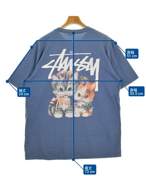 STUSSY（ステューシー）Tシャツ・カットソー 青 サイズ:L(L位) メンズ/2200722045015