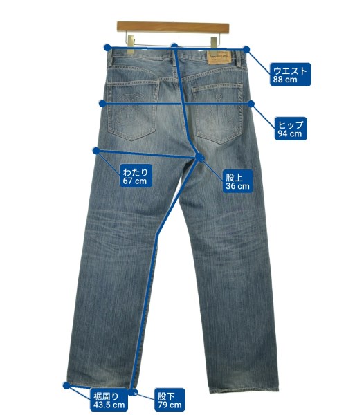 STUSSY（ステューシー）デニムパンツ 紺 サイズ:34(XL位) メンズ/2200722603024