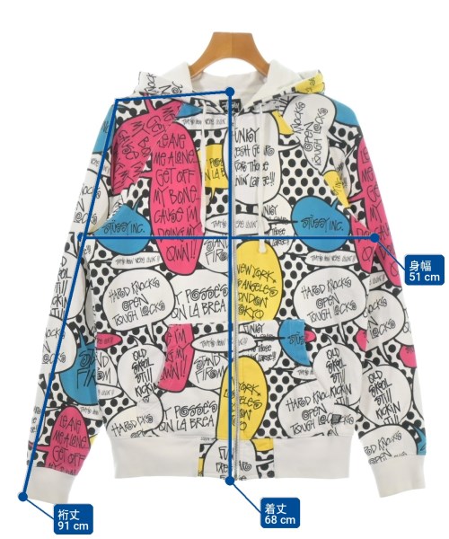 STUSSY（ステューシー）パーカー 白 サイズ:M メンズ/2200723083016